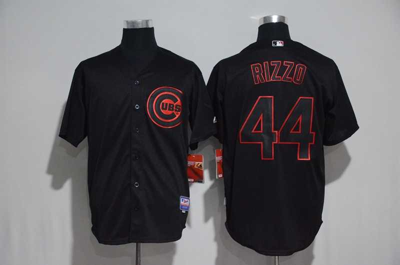 Chicago Cubs #44 Anthony Rizzo Black Fashion Cool Base Stitched Jersey,We sell and wholesale Chicago Cubs #44 Anthony Rizzo Black Fashion Cool Base Stitched Jersey on line form chian!